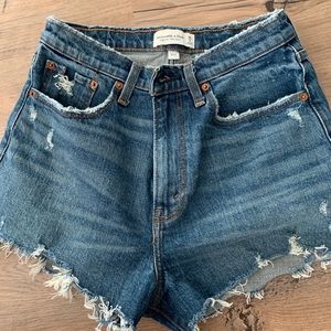 Abercrombie curve love high rise mom shorts
